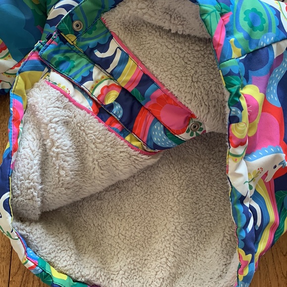 Mini Boden Multicolor Unicorn Puffer Jacket 6/7 - Picture 4 of 5